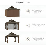 Outsunny 12x12 Hardtop Gazebo - 84C-204V03