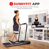 iDeal Sunny Health & Fitness Pacer 2 in 1 Auto Incline Under Desk Walking/Running Smart Treadmill - SF-T722076