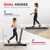 iDeal Sunny Health & Fitness Pacer 2 in 1 Auto Incline Under Desk Walking/Running Smart Treadmill - SF-T722076