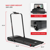 iDeal Sunny Health & Fitness Pacer 2 in 1 Auto Incline Under Desk Walking/Running Smart Treadmill - SF-T722076