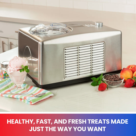 Total Chef 2-in-1 Automatic Ice Cream and Yogurt Make Silver - TCICM15C