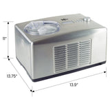 Total Chef 2-in-1 Automatic Ice Cream and Yogurt Make Silver - TCICM15C