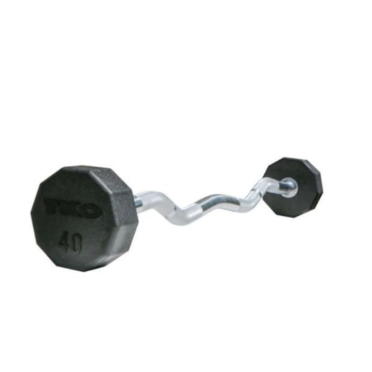 TKO Rubber Fixed Barbells Set - 805TR & 807TR