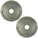 TROY GO Machined Olympic Grip Plate Gray - GO_255lb_Set