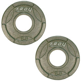 TROY GO Machined Olympic Grip Plate Gray - GO_255lb_Set