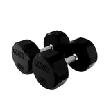 TROY 5-50 lb Rubber Dumbbell Set with Rack -  COMMPAC-TSDR50