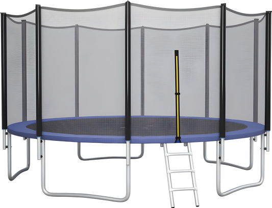 Costway Trampoline 15' Outdoor Recreational with Enclosure Net and Ladder New - TW10042+