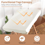 Tangkula 2 Person Porch Swing with Canopy - NP11330+