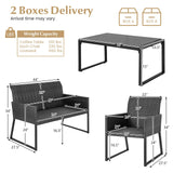 Tangkula 4 Pieces Wicker Patio Furniture Set with Quick-Drying Foam - NP11281+