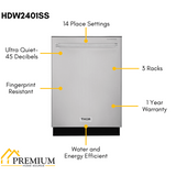 Thor Kitchen Appliance Package - 30 In. Gas Range, Range Hood, Microwave Drawer, Refrigerator, Dishwasher, Wine Cooler, AP-TRG3001-W-6