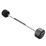 Troy 12-Sided Urethane Straight Barbell Set with Rack - COMMPAC-TSBU110