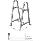 Troy 12-Sided Urethane Straight Barbell Set with Rack - COMMPAC-TSBU110