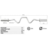 Troy Olympic Style "Economy" Super Curl Bar -  GSOZ-47
