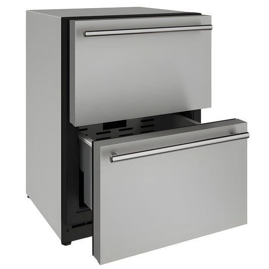 U-Line - 24" 2000 Series Refrigerator Drawers - 2224DWR -U-2224DWRS-00A