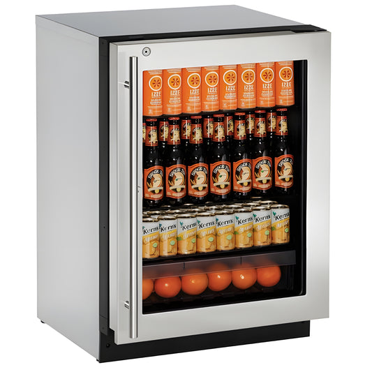 U-Line - 24" 2000 Series Refrigerator - 2224RGL - U-2224RGLS-13B