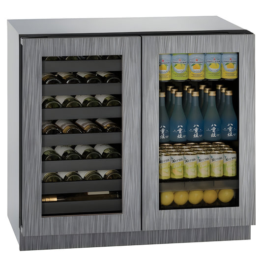 U-Line - 36" 3000 Series Beverage Center - U-3036BVWC - U-3036BVWCINT-00B