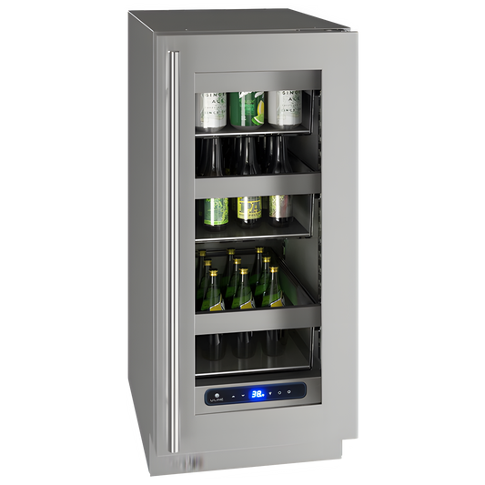 U-Line - 15" 5 Class Slide & Secure™ Refrigerator - HRE515 - UHRE515-SS01A