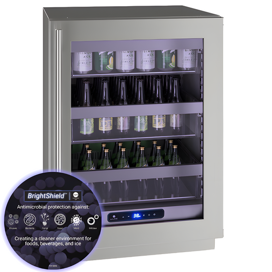 U-Line - 24" 5 Class Slide & Secure™ Refrigerator - HRE524 - UHWC524-SG01A
