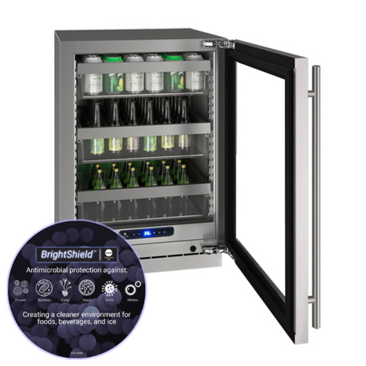 U-Line - 24" 5 Class Slide & Secure Refrigerator - HRE524 - UHRE524-SG81A