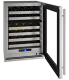 U-Line - 24" 5 Class Dual-Zone Wine Refrigerator - HWD524 - UHWD524-SG01A