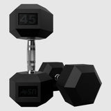 USA by Troy HD-R Rubber Hex Dumbbells - (2) HD-003R