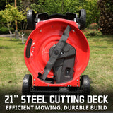 Powersmart 3-In-1 Lawn Mower 21" Self-Propelled 170cc Gas Engine Red Used - DB8621AS