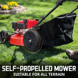 Powersmart 3-In-1 Lawn Mower 21" Self-Propelled 170cc Gas Engine Red Used - DB8621AS
