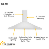 ZLINE Appliance Package - 48 in. Dual Fuel Range, 48 in. Range Hood, 2KP-RARH48