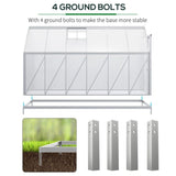 Outsunny 12' x 6' Aluminum Greenhouse, Polycarbonate Walk-in Garden Greenhouse - 845-540V02SR