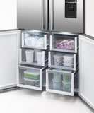 FISHER & PAYKEL RF203QDUVX1 Freestanding Quad Door Refrigerator Freezer, 36", 18.9 cu ft, Ice & Water - RF203QDUVX1-KT