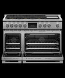 FISHER & PAYKEL RDV3486GDN Dual Fuel Range, 48", 6 Burners with Griddle - RDV3486GDN-KT