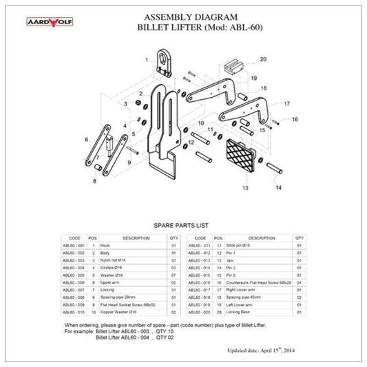 Aardwolf Billet Lifter - BL59