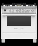 FISHER & PAYKEL OR36SCG6W1 Dual Fuel Range, 36", 5 Burners, Self-cleaning - OR36SCOR36SCG6W1-KTG6W1-KT
