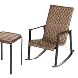 Four Seasons Courtyard Bayside 3 Piece All Weather Woven Wicker Chat Set, Brown - 396123