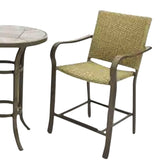 Four Seasons Courtyard Amalfi 3 Piece Balcony Height Outdoor Dining Set, Beige - 396093