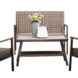 Four Seasons Courtyard Nantucket 4 Piece All Weather Deep Seating Patio Set - 396127