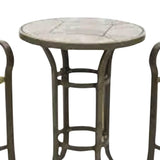 Four Seasons Courtyard Amalfi 3 Piece Balcony Height Outdoor Dining Set, Beige - 396093