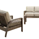 Four Seasons Courtyard Coral Bay 4 Piece Deep Seating Set with Cushioned Chairs - 396121