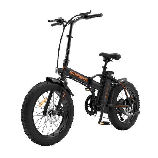iDeal Aostirmotor A20 Folding Fat Tire 500W 36V Electric Bike - GW-A20-Black-US