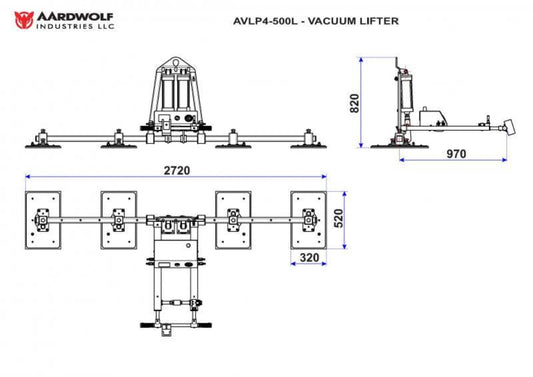 Aardwolf AVLP4PRO-500L Vacuum Lifter - AVLP4PRO-500L
