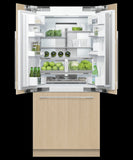 FISHER & PAYKEL RS36A80J1N Integrated French Door Refrigerator Freezer, 36", Ice - RS36A80J1N-KT