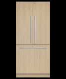 FISHER & PAYKEL RS36A80J1N Integrated French Door Refrigerator Freezer, 36", Ice - RS36A80J1N-KT