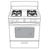 HOTPOINT 30" Free-Standing Gas Range with Cordless Battery Ignition - RGBS200DMWW-KT