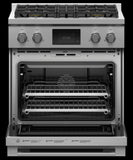 FISHER & PAYKEL RDV3304N Dual Fuel Range, 30", 4 Burners, Self-cleaning - RDV3304N-KT