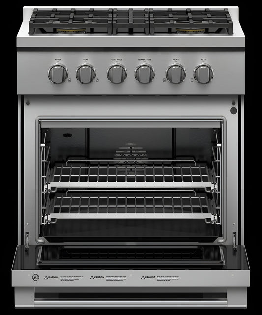 FISHER & PAYKEL RGV3304N Gas Range, 30", 4 Burners - RGV3304N-KT