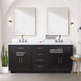 Abbey 72" x 22" Double Bath Vanity - Backyard Provider
