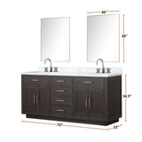 Abbey 72" x 22" Double Bath Vanity - Backyard Provider