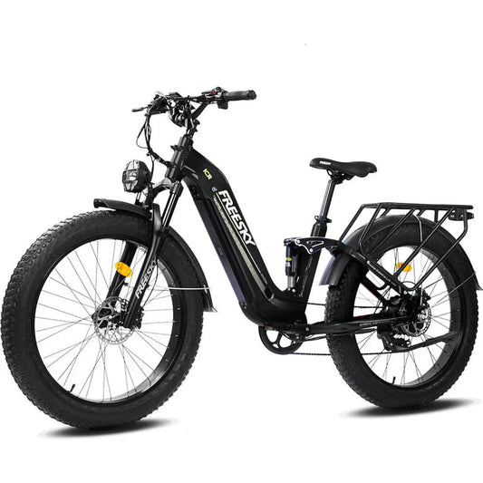 Big Bear eBikes FREESKY Wildcat Pro A-340 1000 w Ready to Ride Step Thru Ebike 4 Electric Fat Tire Mountain eBike - FREES|MOUNT|BLACK|0562