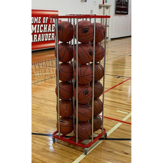 iDeal Bison SpaceSaver Lockable Vertical Ball Cart (16 Balls) - BA165V