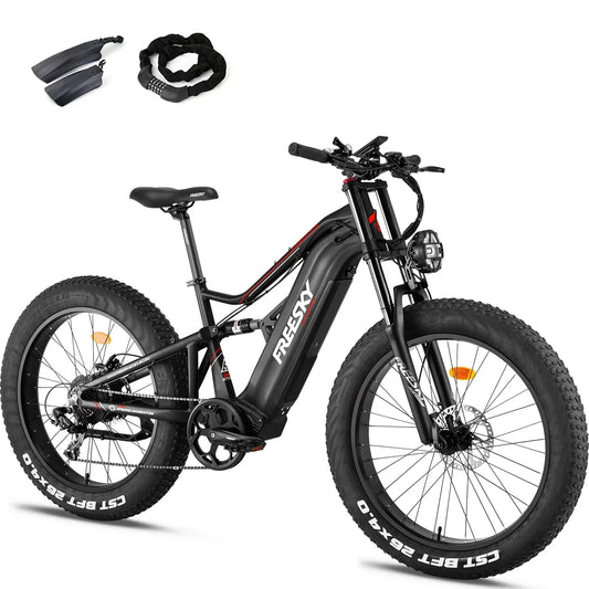 FREESKY Swifthorse X-6e 1000 w Mountain Ebike 4 Fat Tire Electric Fat Tire Mountain eBike - FREES|MOUNT|BLACK|0095